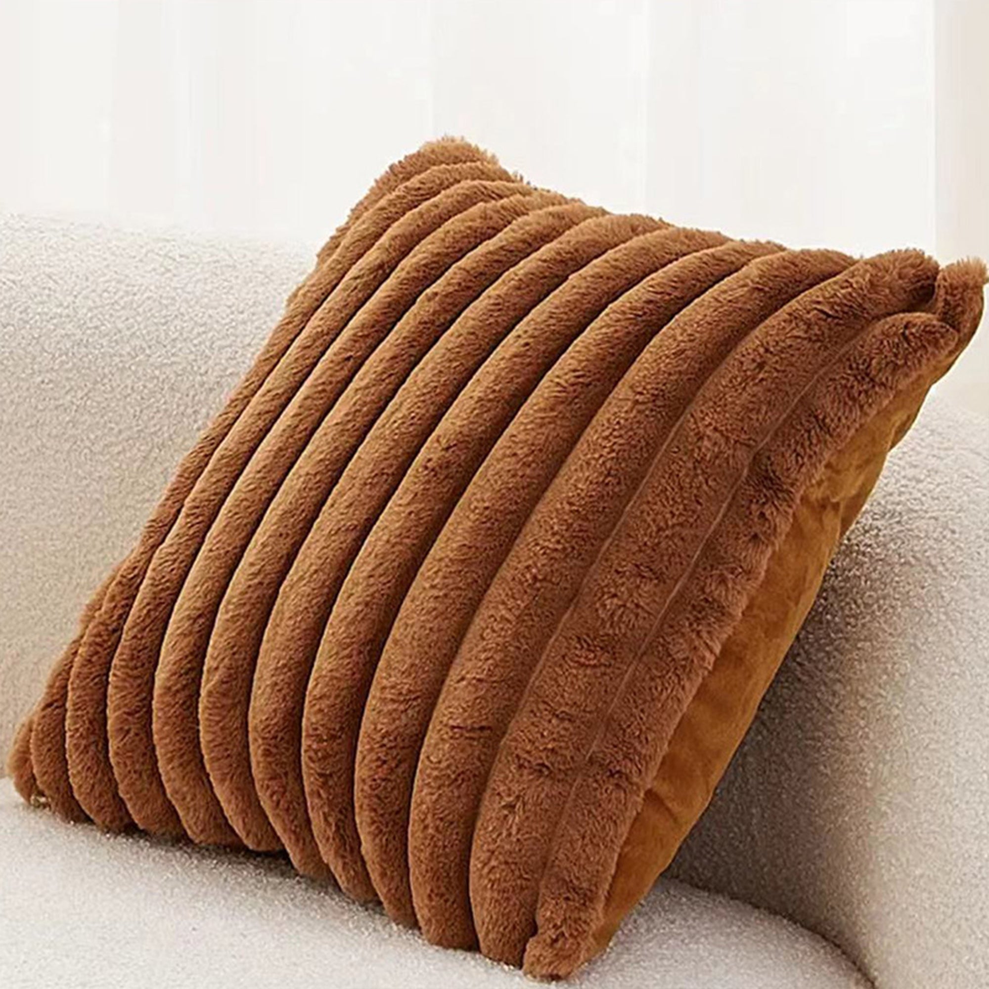Soft Pillowcase with Hidden Zipper - Living Room - Rust - Oaksoho