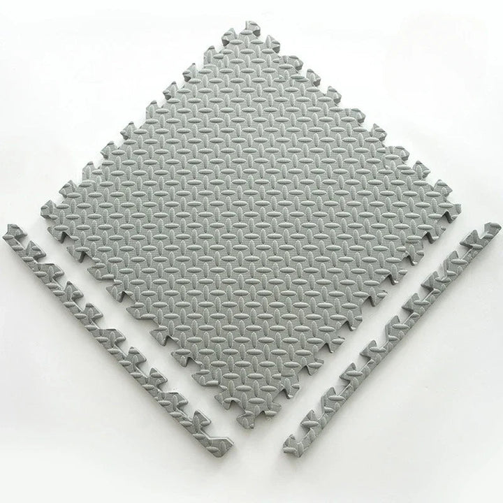 Soft Puzzle Play Mat for Children - Living Room - 10 pcs. Grey - Oaksoho