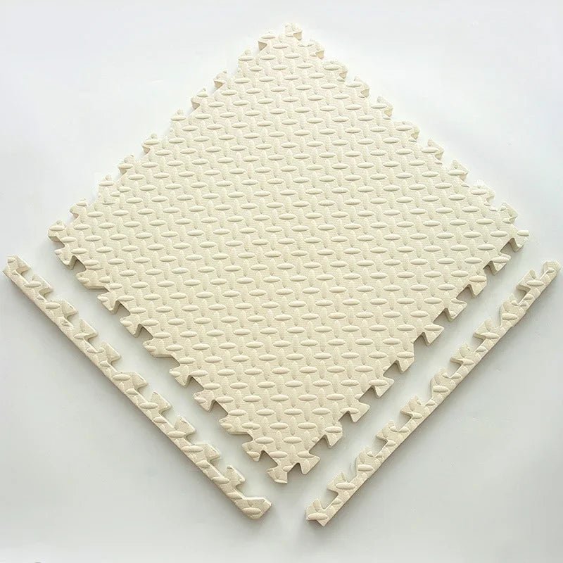 Soft Puzzle Play Mat for Children - Living Room - 10 pcs. White - Oaksoho