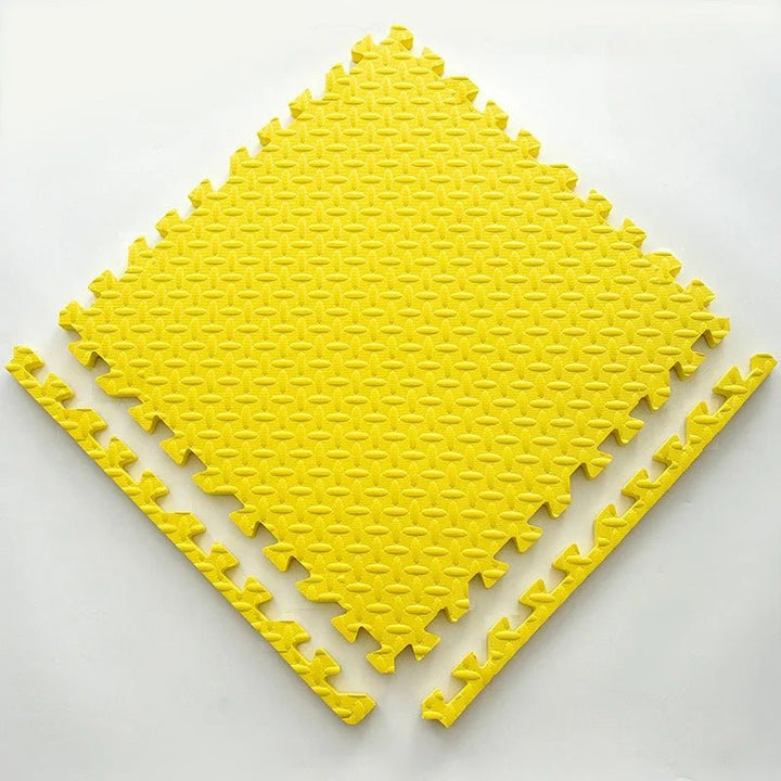 Soft Puzzle Play Mat for Children - Living Room - 10 pcs. Yellow - Oaksoho