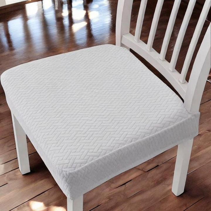 Soft Textured and Elastic Chair Cover - Chair cover - White - Oaksoho