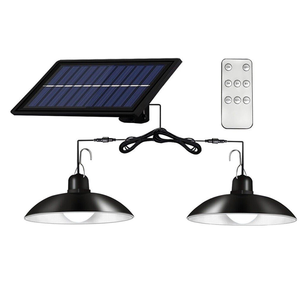 Solar Ceiling Light Double Head with Remote Control - Solar lights - Oaksoho