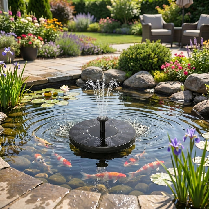 Solar Floating Fountain for Garden Pond and Pool - Solar Water Pump - Oaksoho