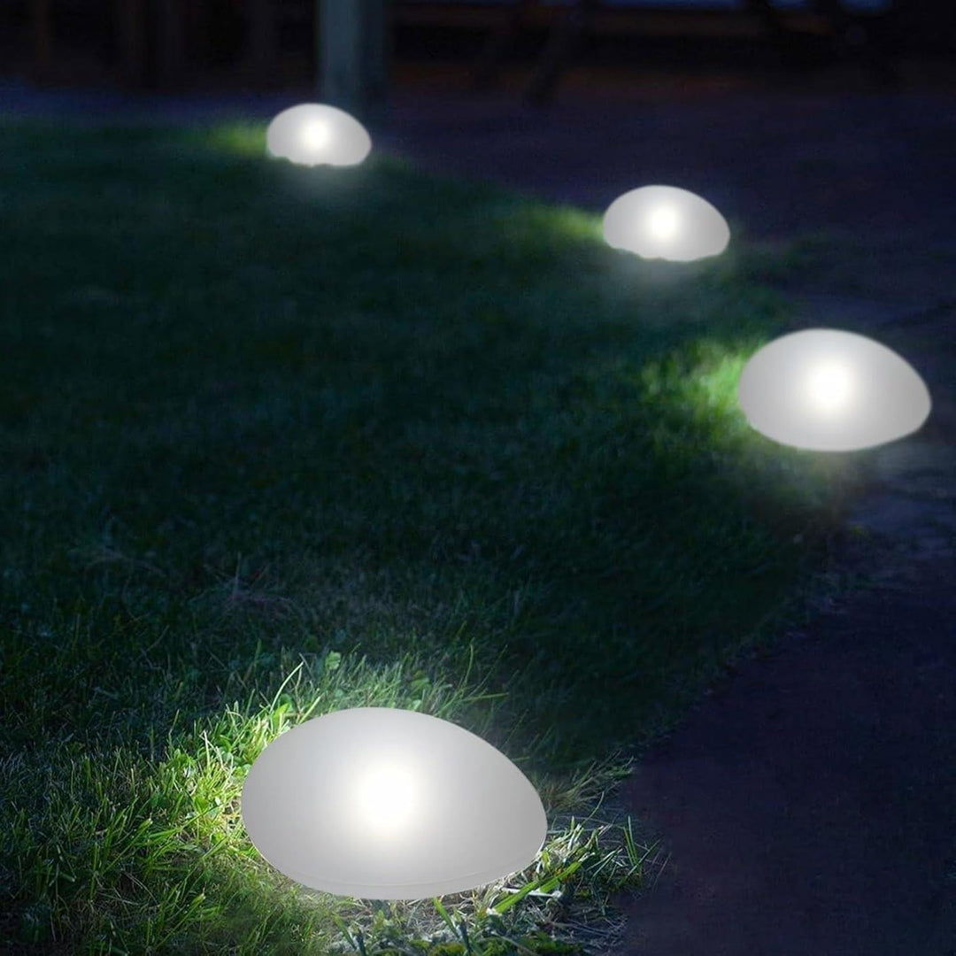 Solar Garden Light in Stone Design - Solar Light - 14.5 x 10.5 cm - Oaksoho