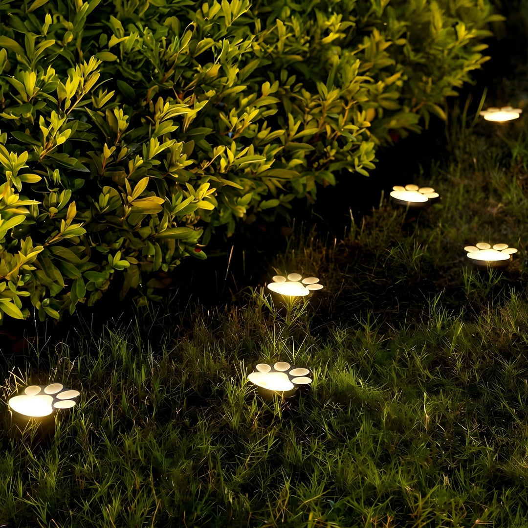 Solar LED Garden Light with Paw Print Design - Garden Light - Coloured Light - Oaksoho