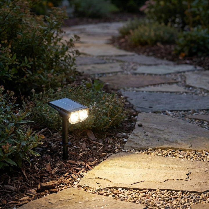 Solar LED Ground Spike Spotlight for Gardens and Pathways - Garden Light - RGB - Oaksoho