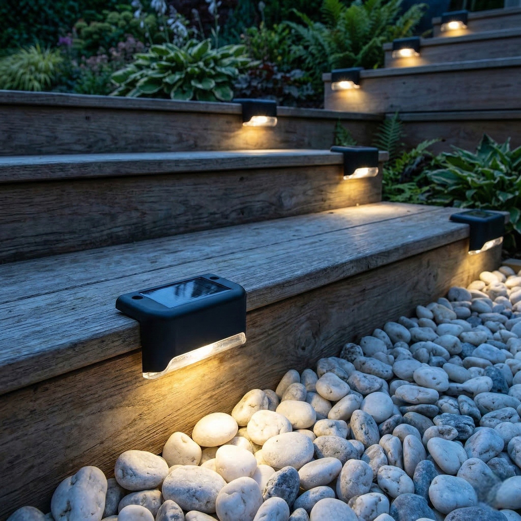 Solar LED Outdoor Lights for Stairs and Fences - LED Decorative Lights - Warm White - Oaksoho