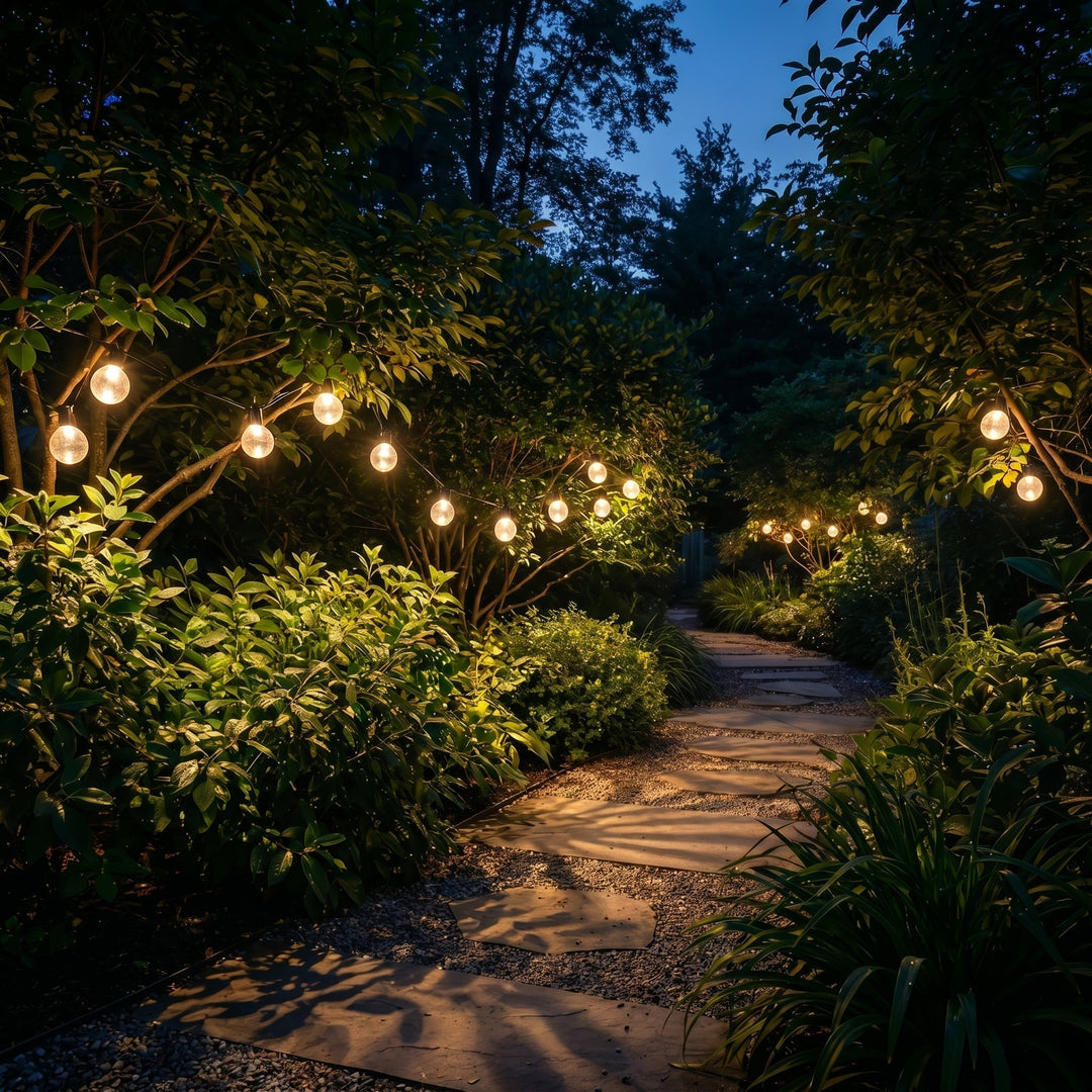 Solar LED String Lights with Crystal Balls for Garden and Patio - Solar LED String Light - Oaksoho