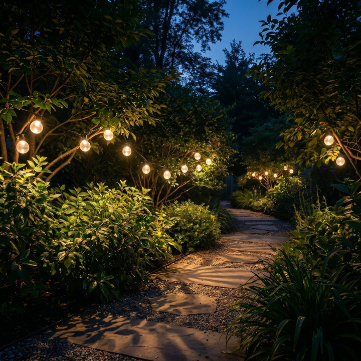 Solar LED String Lights with Crystal Balls for Garden and Patio - Solar LED String Light - Oaksoho