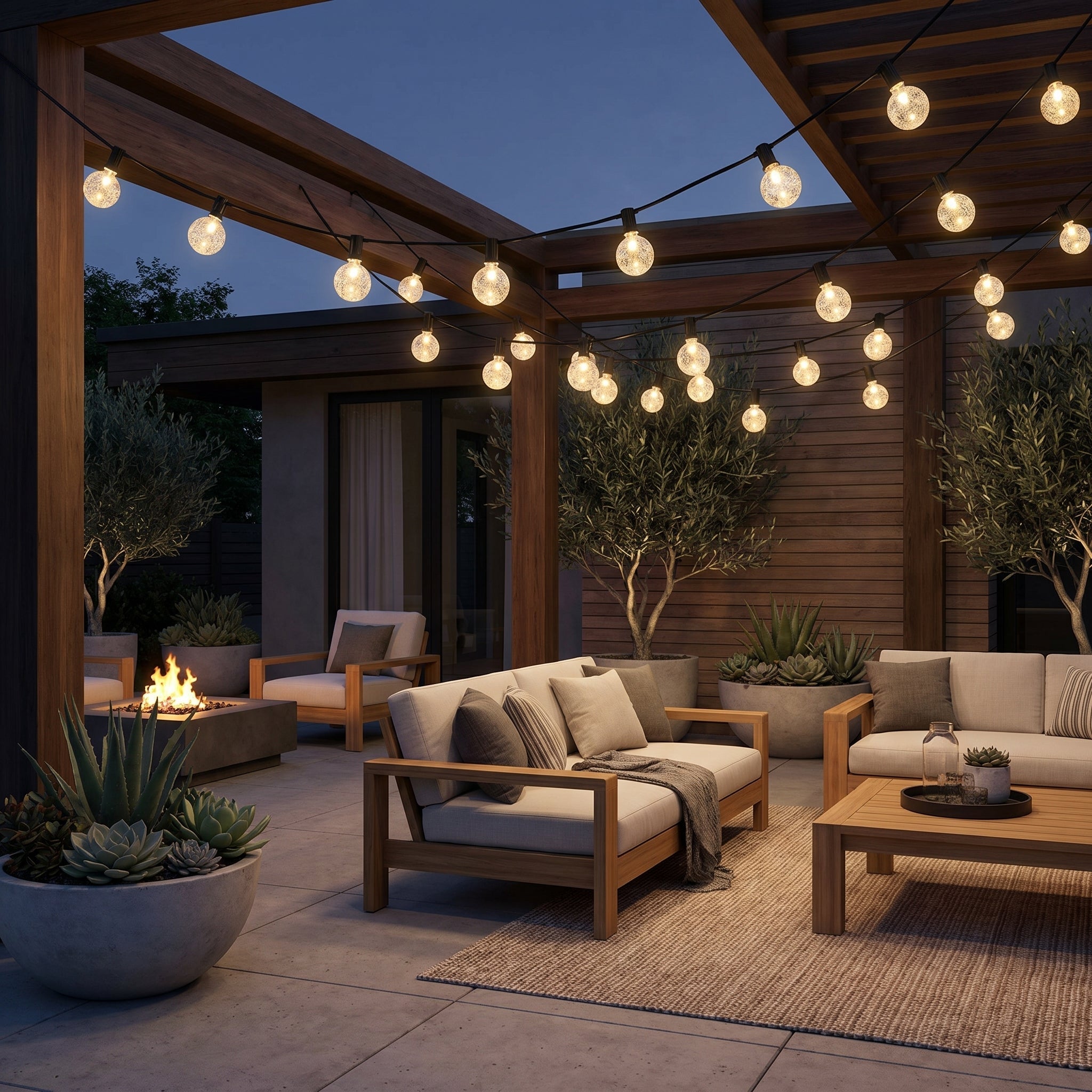 Solar LED String Lights with Crystal Balls for Garden and Patio - Solar LED String Light - Oaksoho