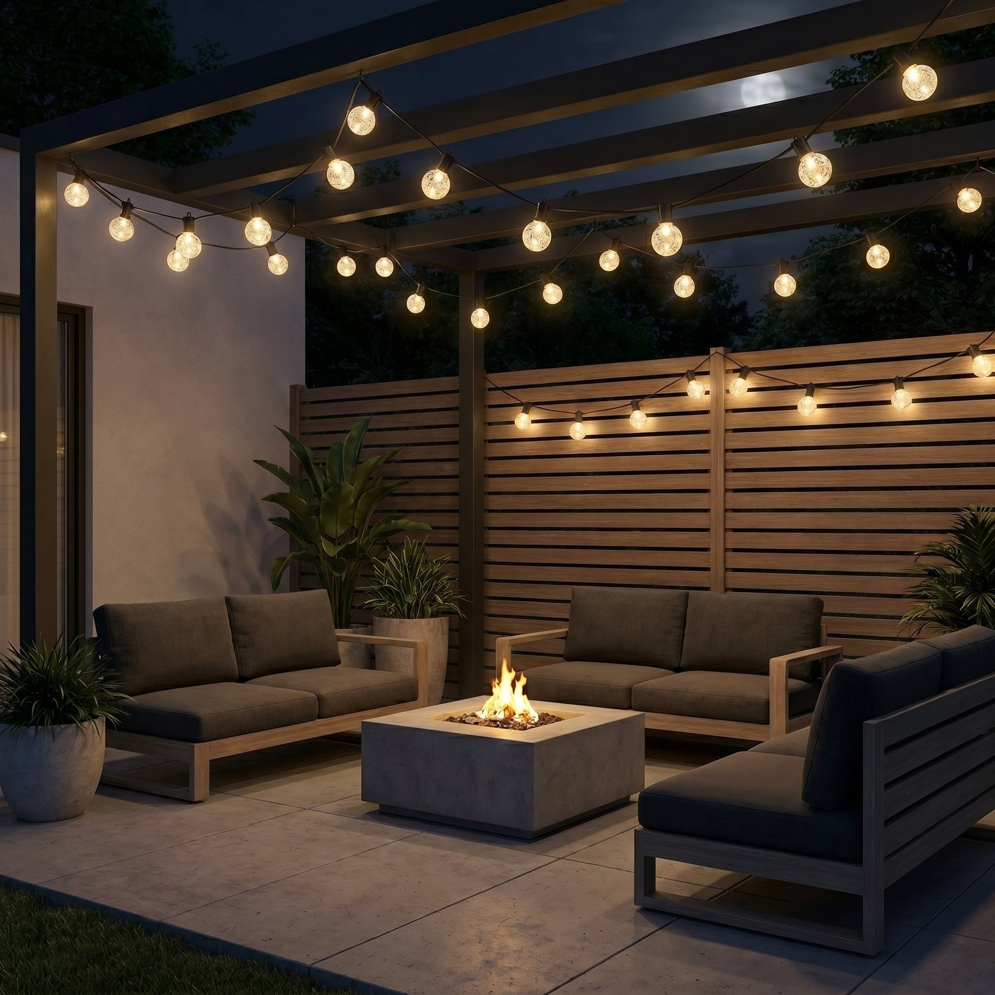 Solar LED String Lights with Crystal Balls for Garden and Patio - Solar LED String Light - Oaksoho