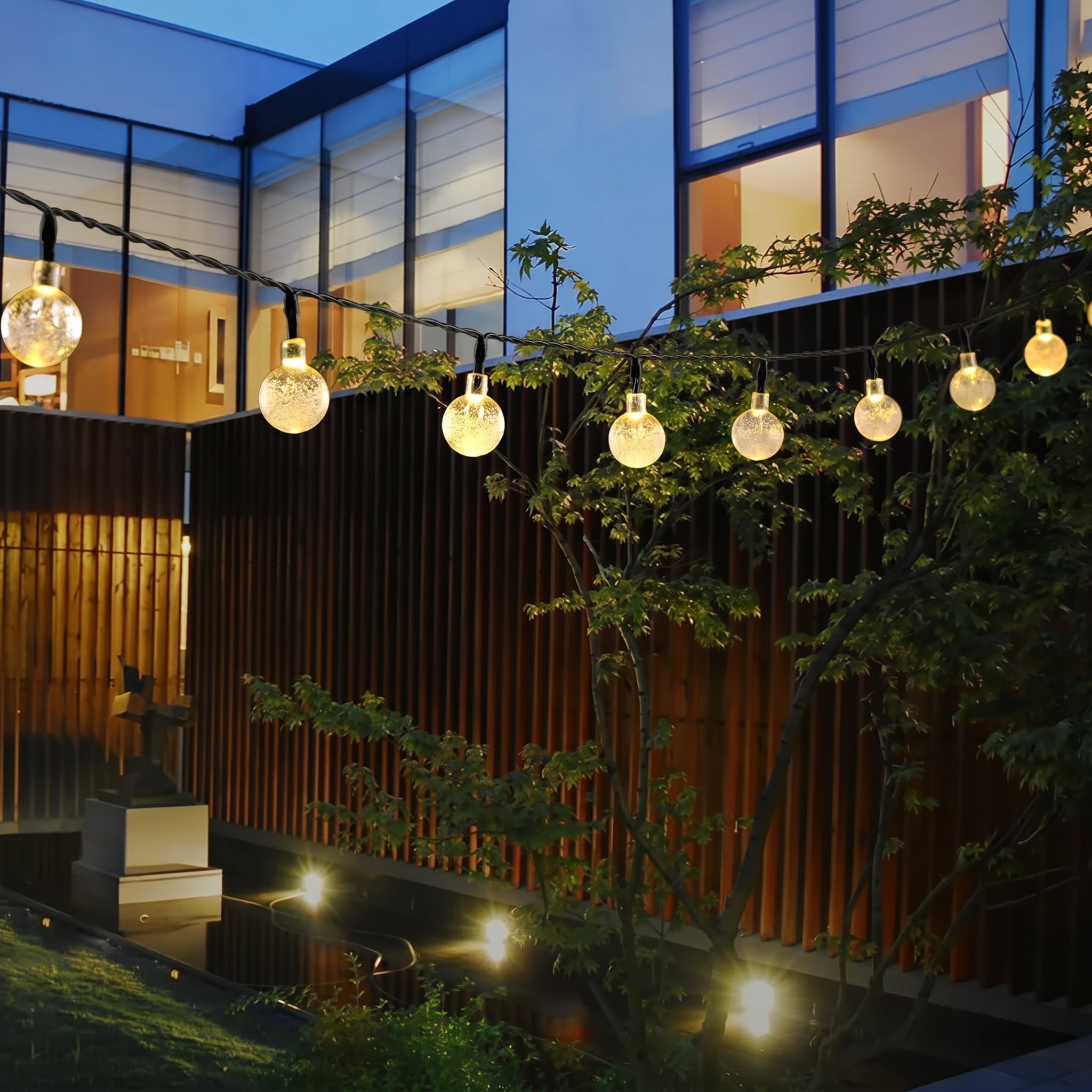Solar LED String Lights with Crystal Balls - LED Decorative Lights - Oaksoho