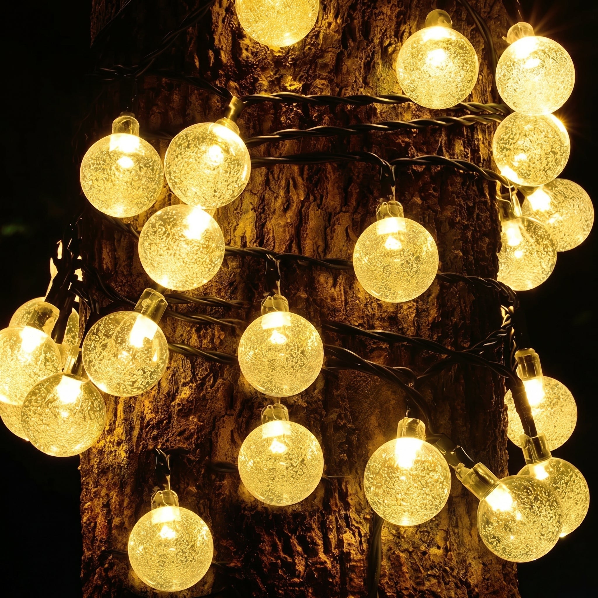 Solar LED String Lights with Crystal Balls - LED Decorative Lights - Oaksoho