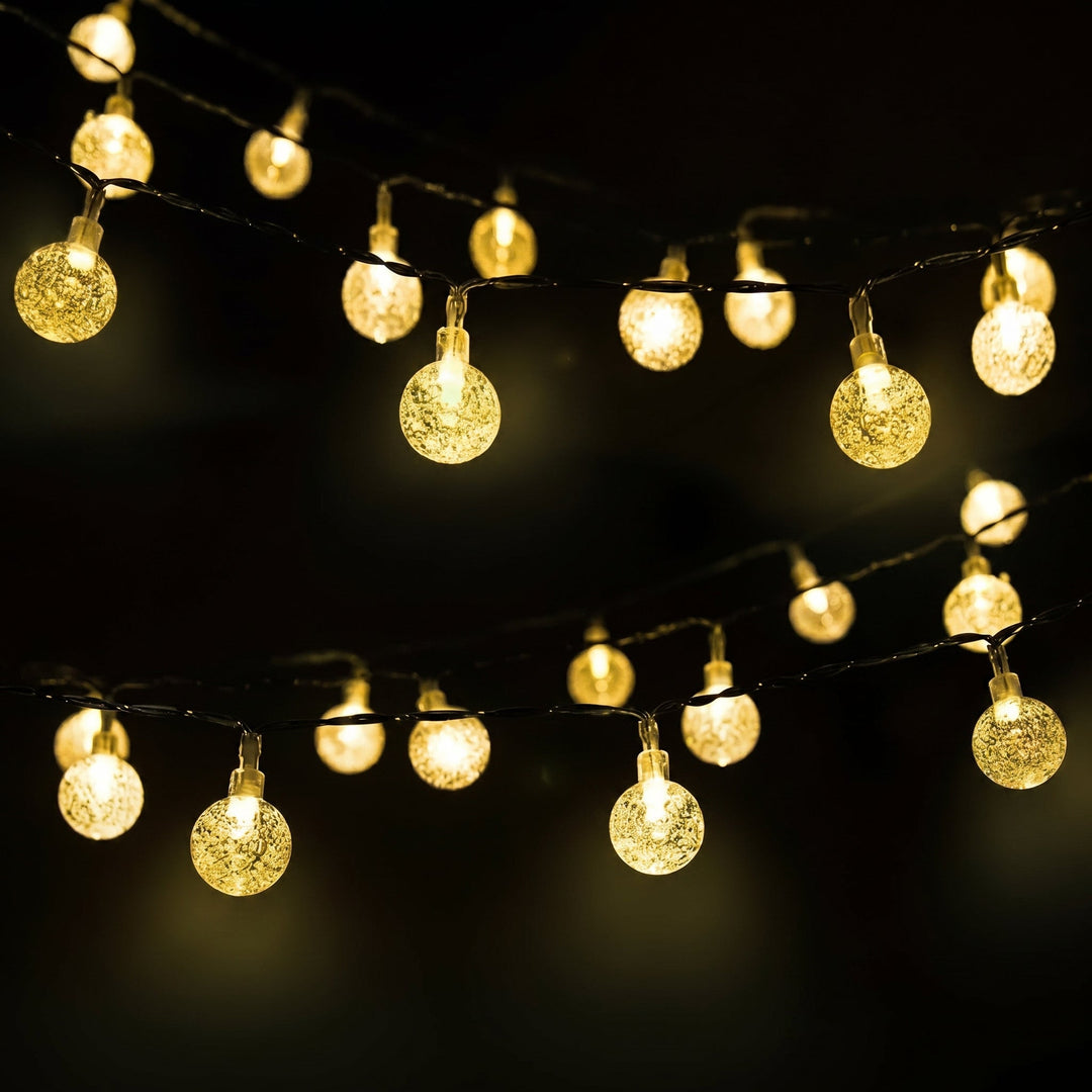 Solar LED String Lights with Crystal Balls - LED Decorative Lights - Oaksoho