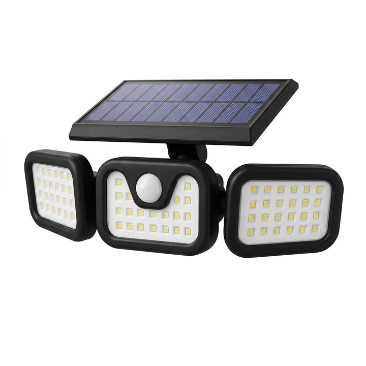 Solar - Powered 3 - Head Motion Sensor Security Light - Wall Lights - Oaksoho