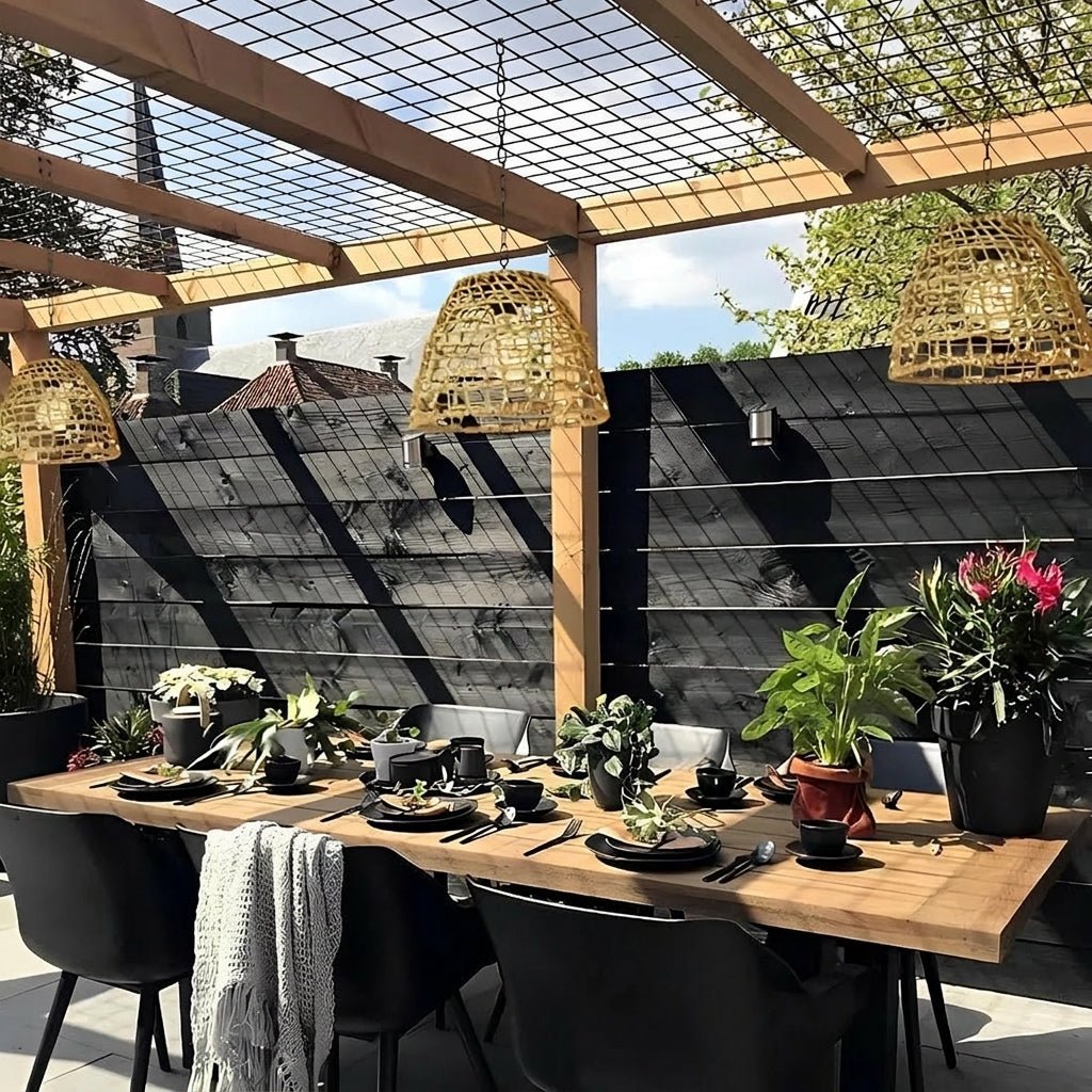 Solar - Powered Woven Rattan Pendant Light - Pendant Lights - Rattan - Oaksoho