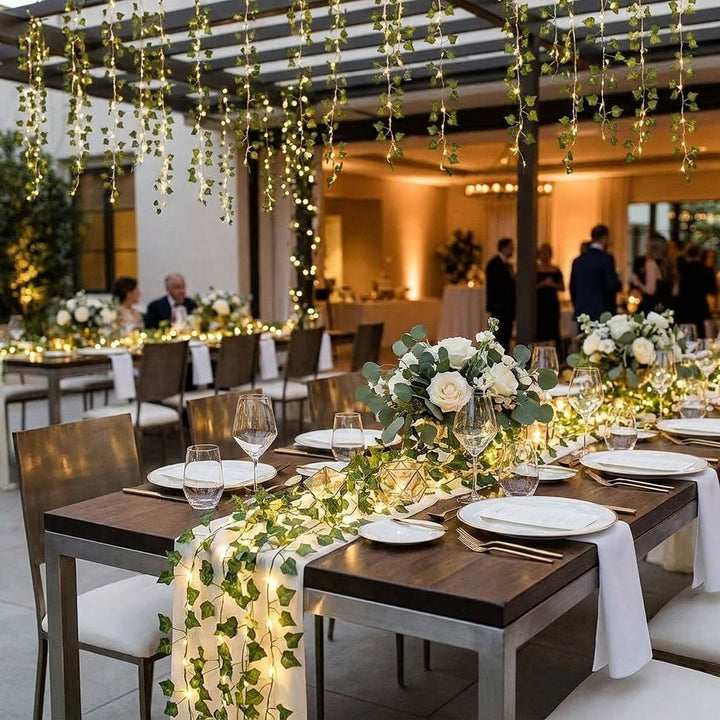 Solar String Lights with Ivy Leaves - String Light - 2 Meters - Oaksoho