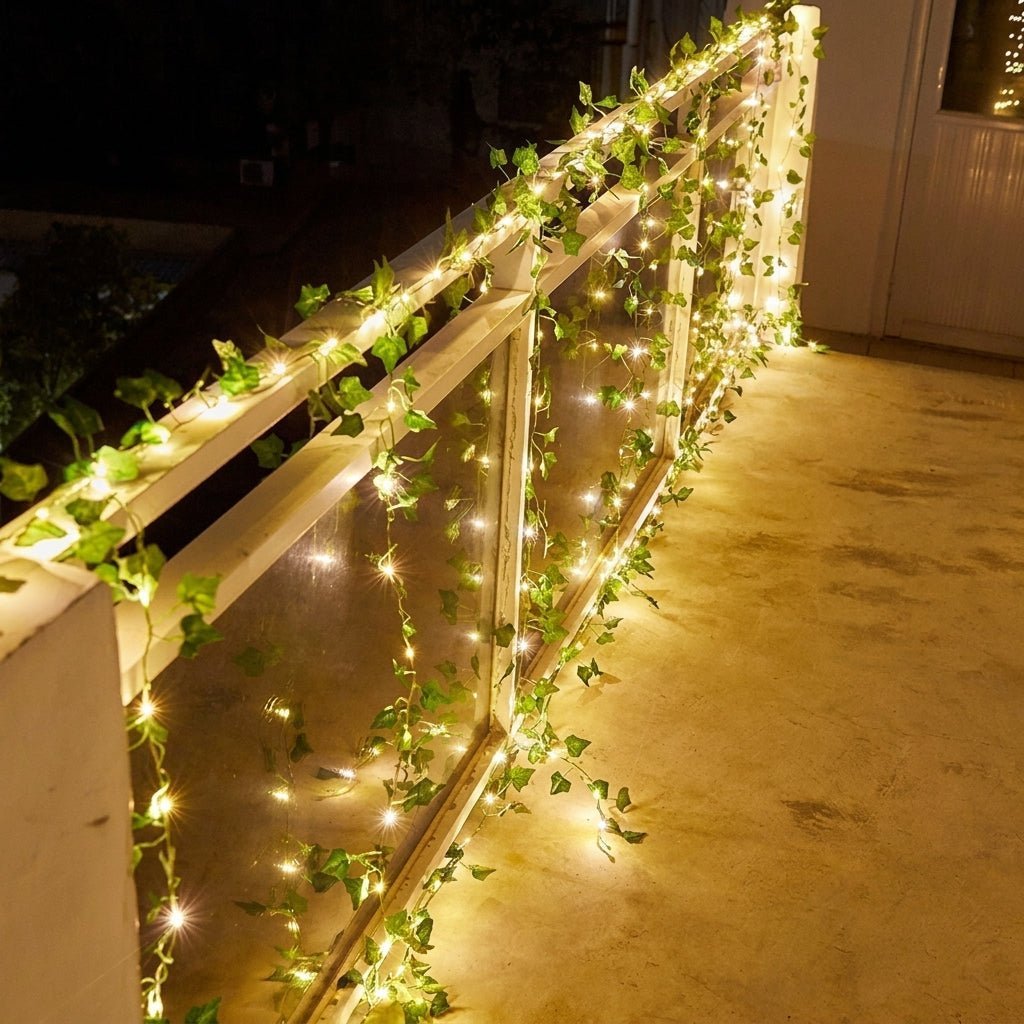 Solar String Lights with Ivy Leaves - String Light - 2 Meters - Oaksoho