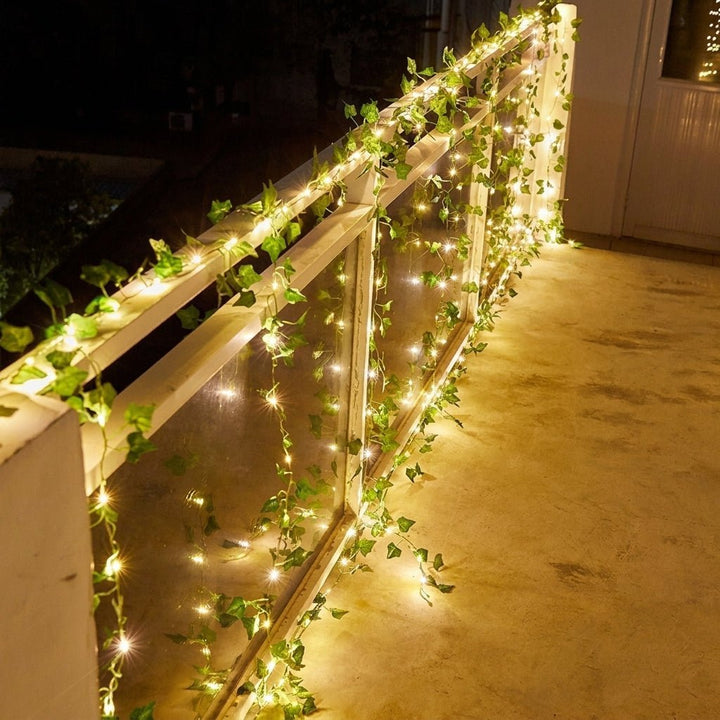 Solar String Lights with Ivy Leaves - String Light - 2 Meters - Oaksoho
