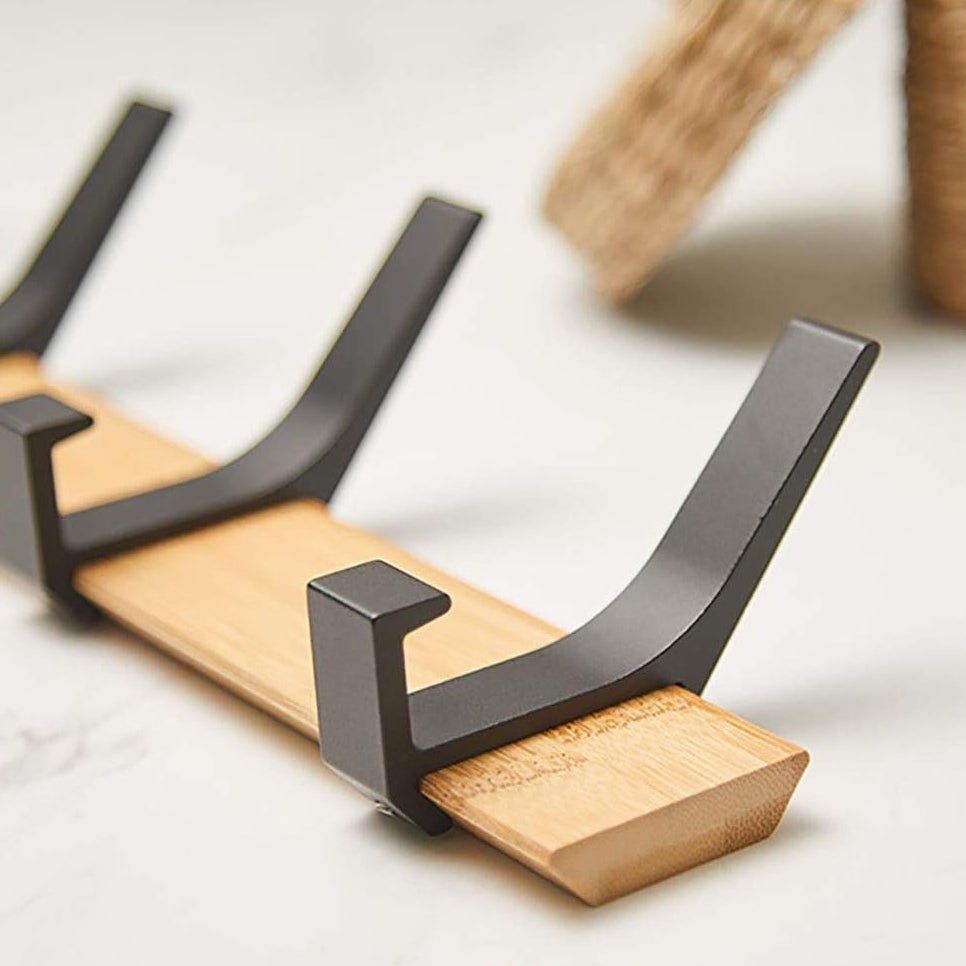 Space - saving coat rack with sturdy hooks - Hooks - Black - Oaksoho