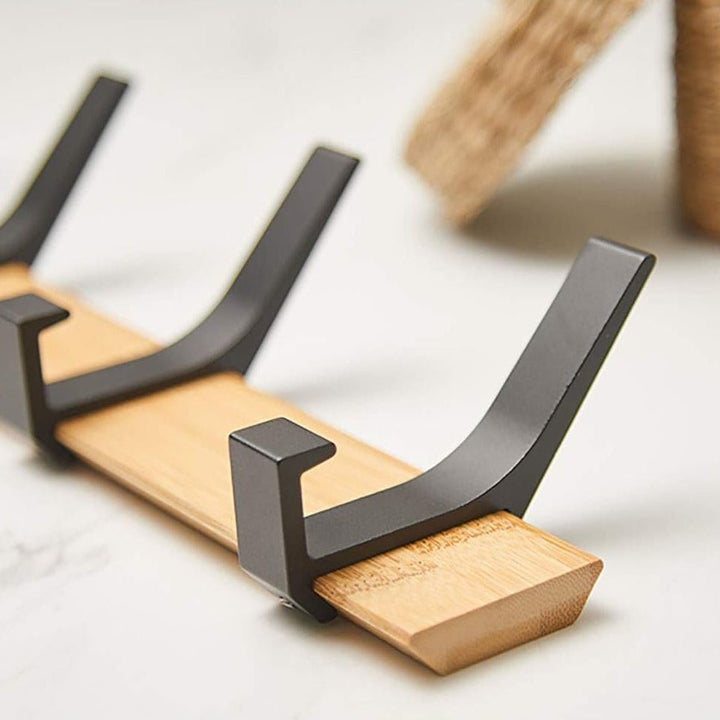 Space - saving coat rack with sturdy hooks - Hooks - Black - Oaksoho