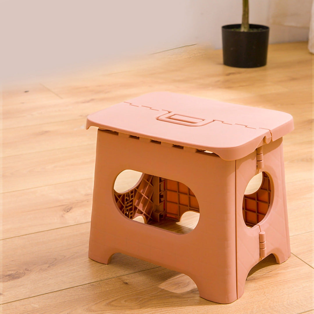 Stable Folding Stool with Handle - Stool - Pink - Oaksoho