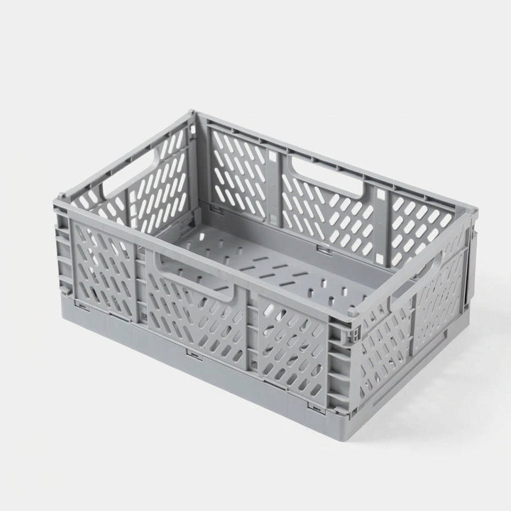 Stackable Foldable storage box for indoor and outdoor use - Storage Box - Grey - Oaksoho