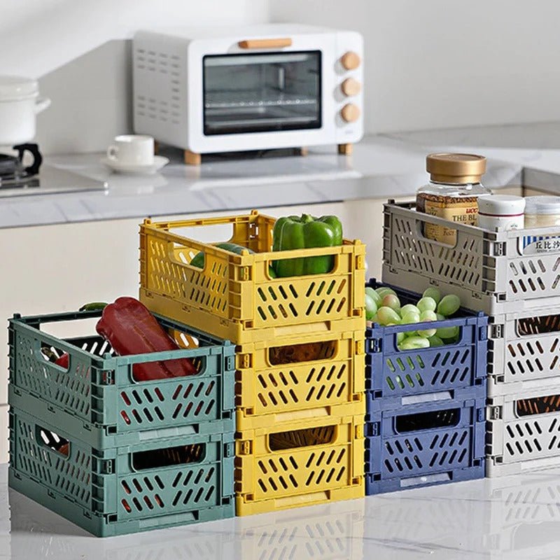 Stackable Foldable storage box for indoor and outdoor use - Storage Box - Grey - Oaksoho