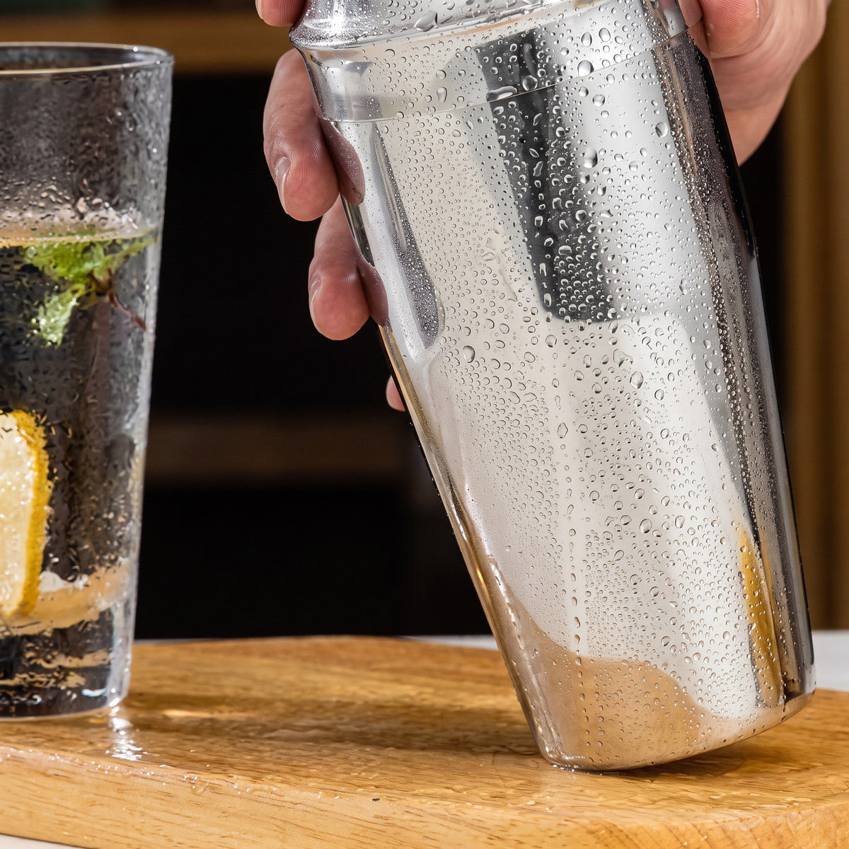 Stainless Steel Cocktail Shaker Bar Tool Set - Cocktail & Barware Tool Sets - Silver - Oaksoho