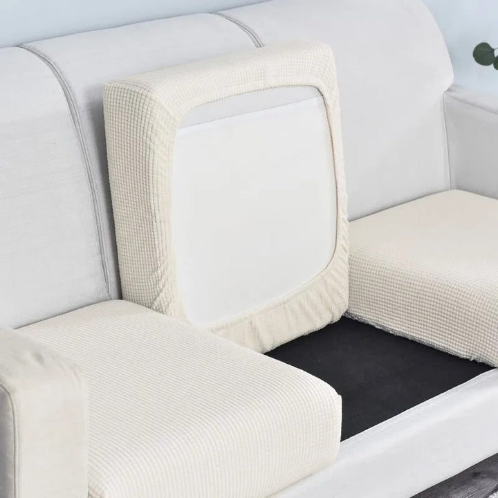 Stretch Elastic Sofa Cushion Cover - Cushion Cover - Beige - Oaksoho
