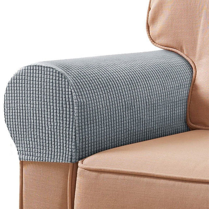 Stretchable Sofa Armrest Covers - Sofa Protector - Light Grey - Oaksoho