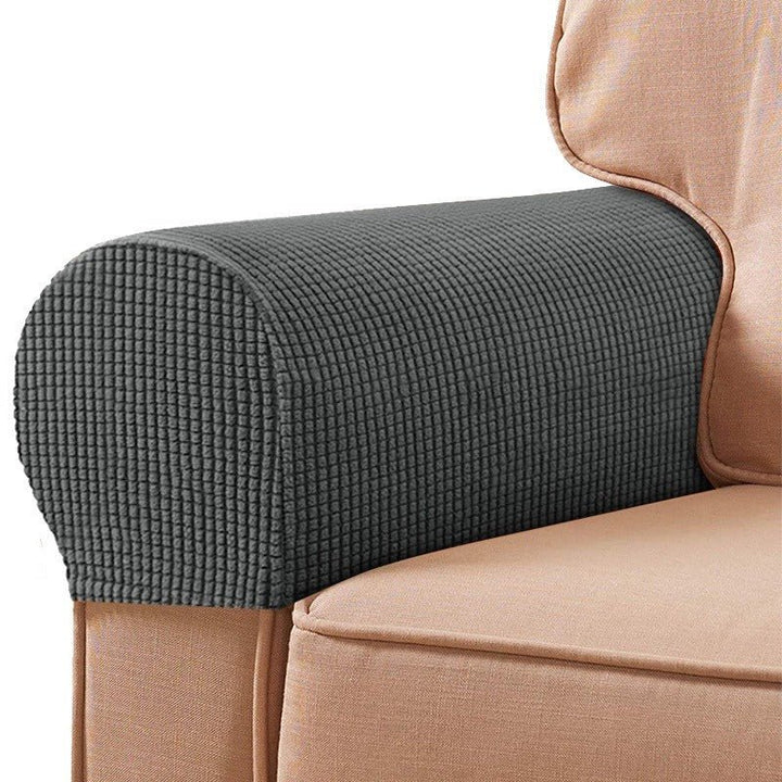 Stretchable Sofa Armrest Covers - Sofa Protector - Dark Grey - Oaksoho