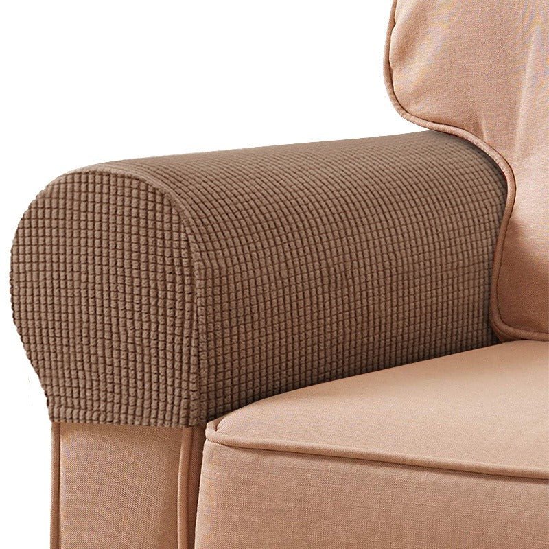 Stretchable Sofa Armrest Covers - Sofa Protector - Khaki - Oaksoho