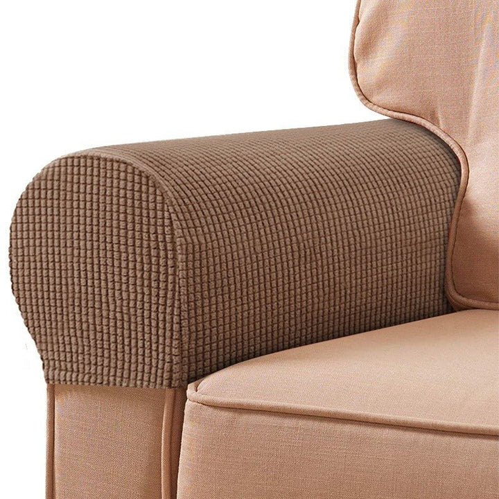 Stretchable Sofa Armrest Covers - Sofa Protector - Khaki - Oaksoho