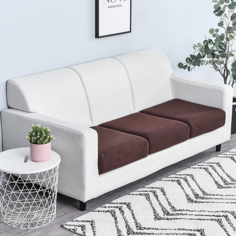 Stretchable Sofa Cushion Cover - Sofa Protector - Brown - Oaksoho
