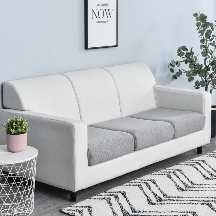 Stretchable Sofa Cushion Cover - Sofa Protector - Light Grey - Oaksoho