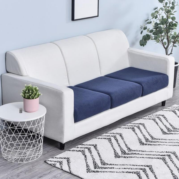 Stretchable Sofa Cushion Cover - Sofa Protector - Navy - Oaksoho