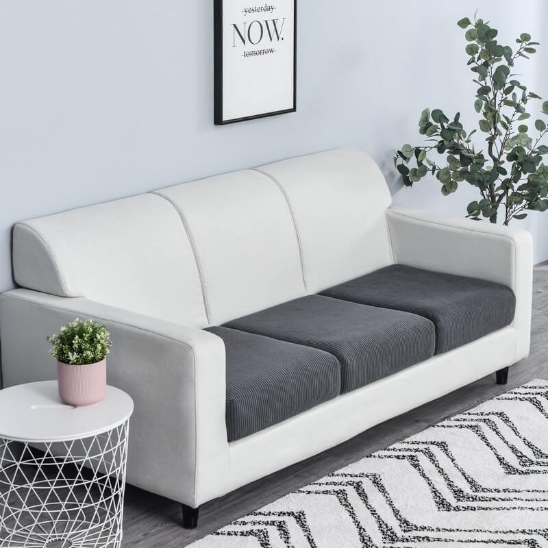 Stretchable Sofa Cushion Cover - Sofa Protector - Dark Grey - Oaksoho