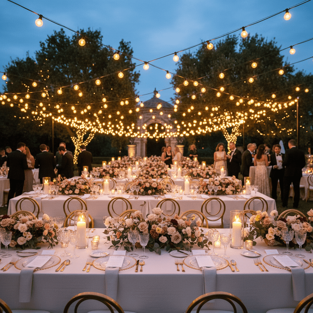 String lights with round bulbs for garden and terrace - String Lights - 60m - Oaksoho