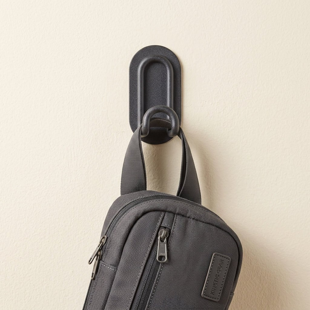 Sturdy and minimalist self - adhesive wall hook - Wall Hook - Black - Oaksoho