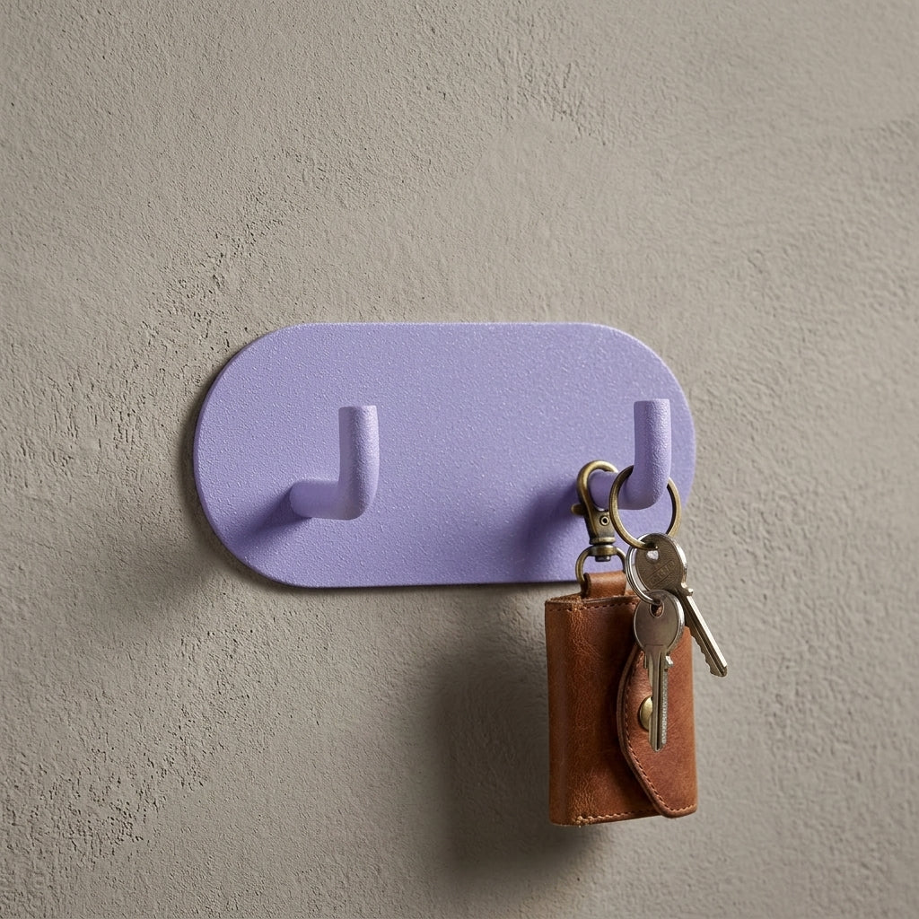 Sturdy and minimalist self - adhesive wall hook - Wall Hook - Purple - Oaksoho