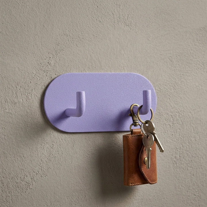 Sturdy and minimalist self - adhesive wall hook - Wall Hook - Purple - Oaksoho