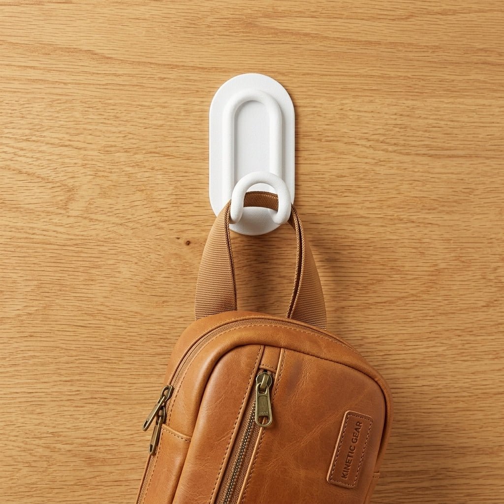 Sturdy and minimalist self - adhesive wall hook - Wall Hook - White - Oaksoho