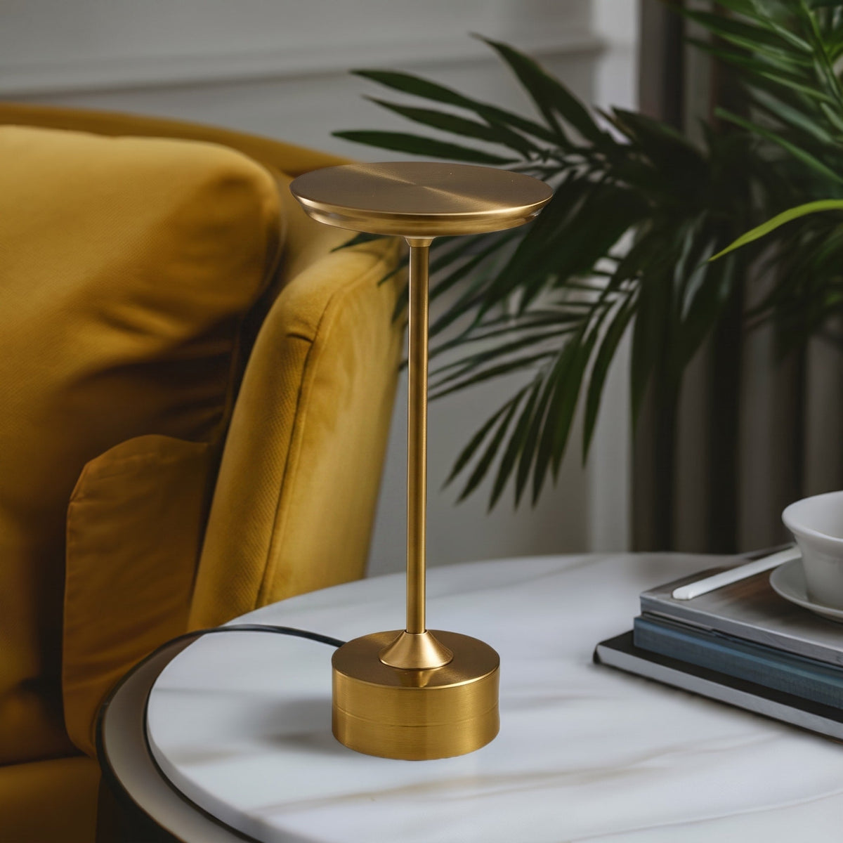 Touch Control Metal Table Lamp - Gold - Oaksoho