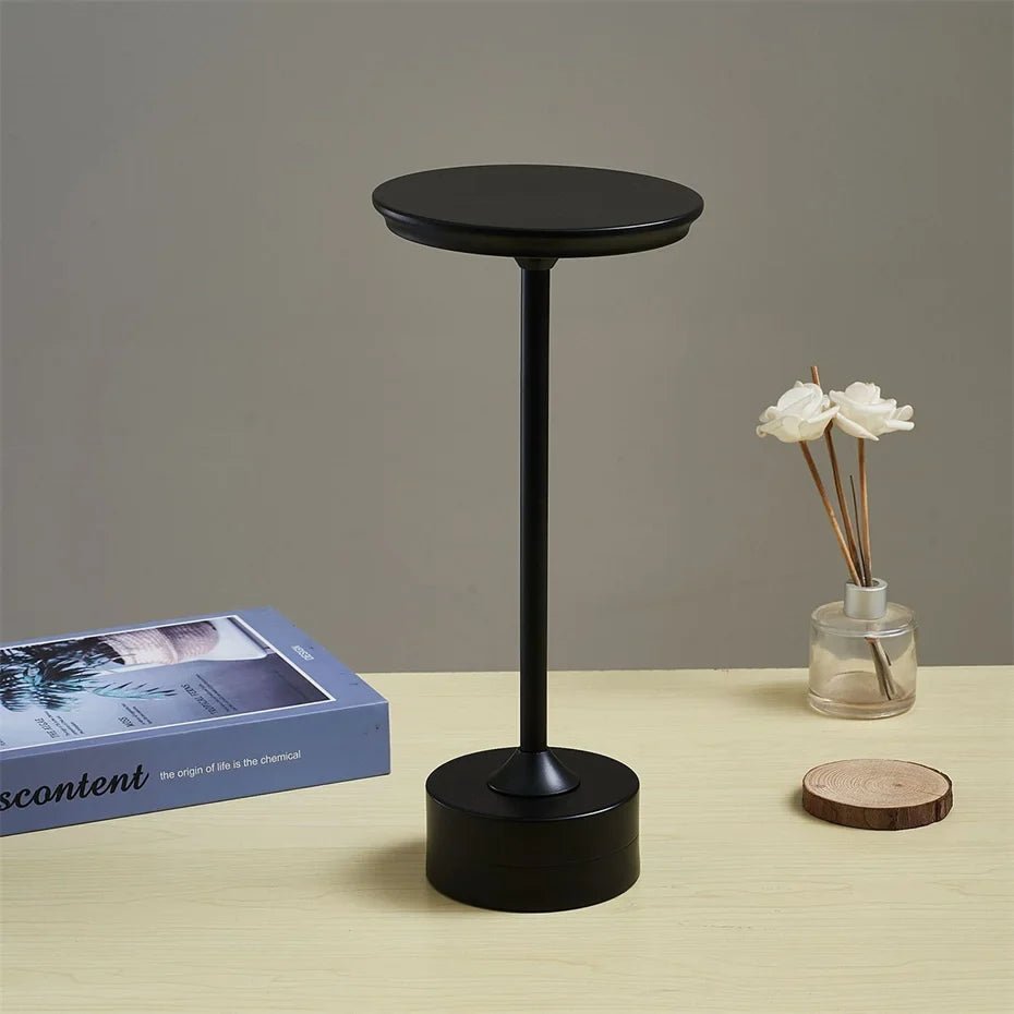Touch Control Metal Table Lamp - Black - Oaksoho