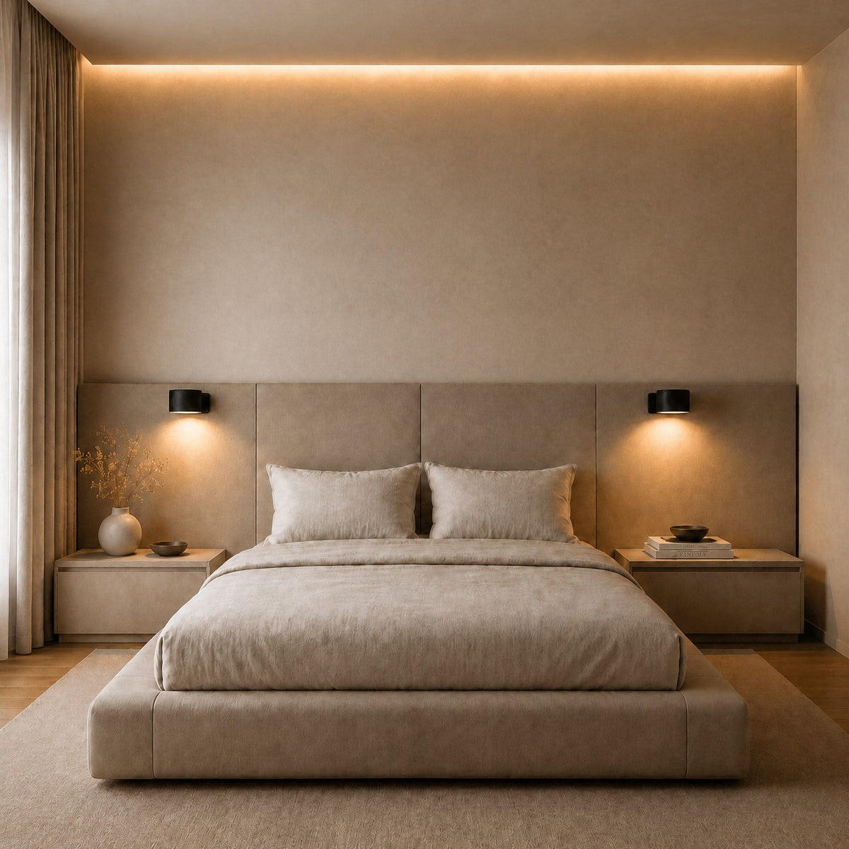 Touch Control Wall Light with Adjustable Cylinder Shade - Wall Light Fixtures - Black - Oaksoho