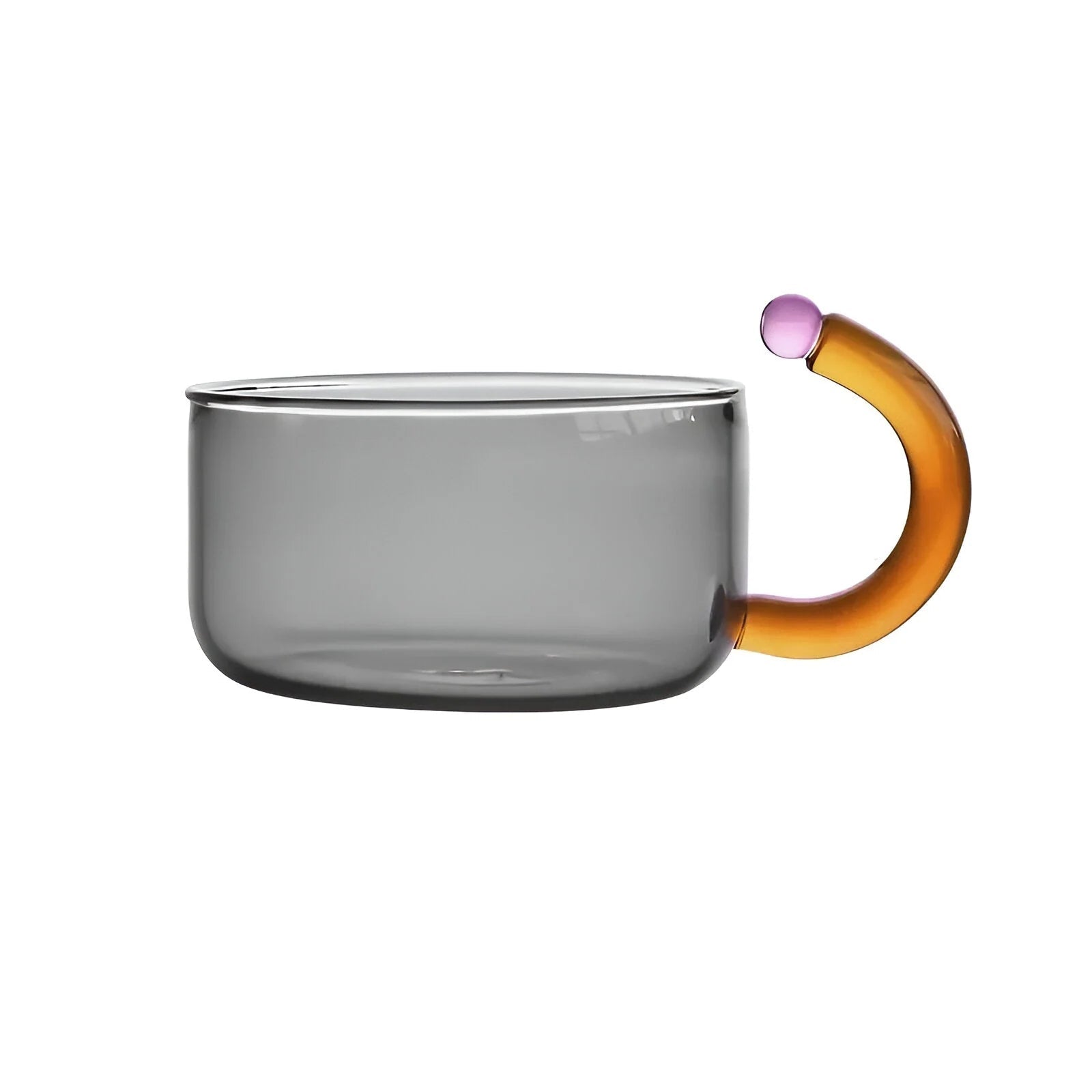 Transparent Teapot with Cups made of Borosilicate Glass - Grey - Oaksoho