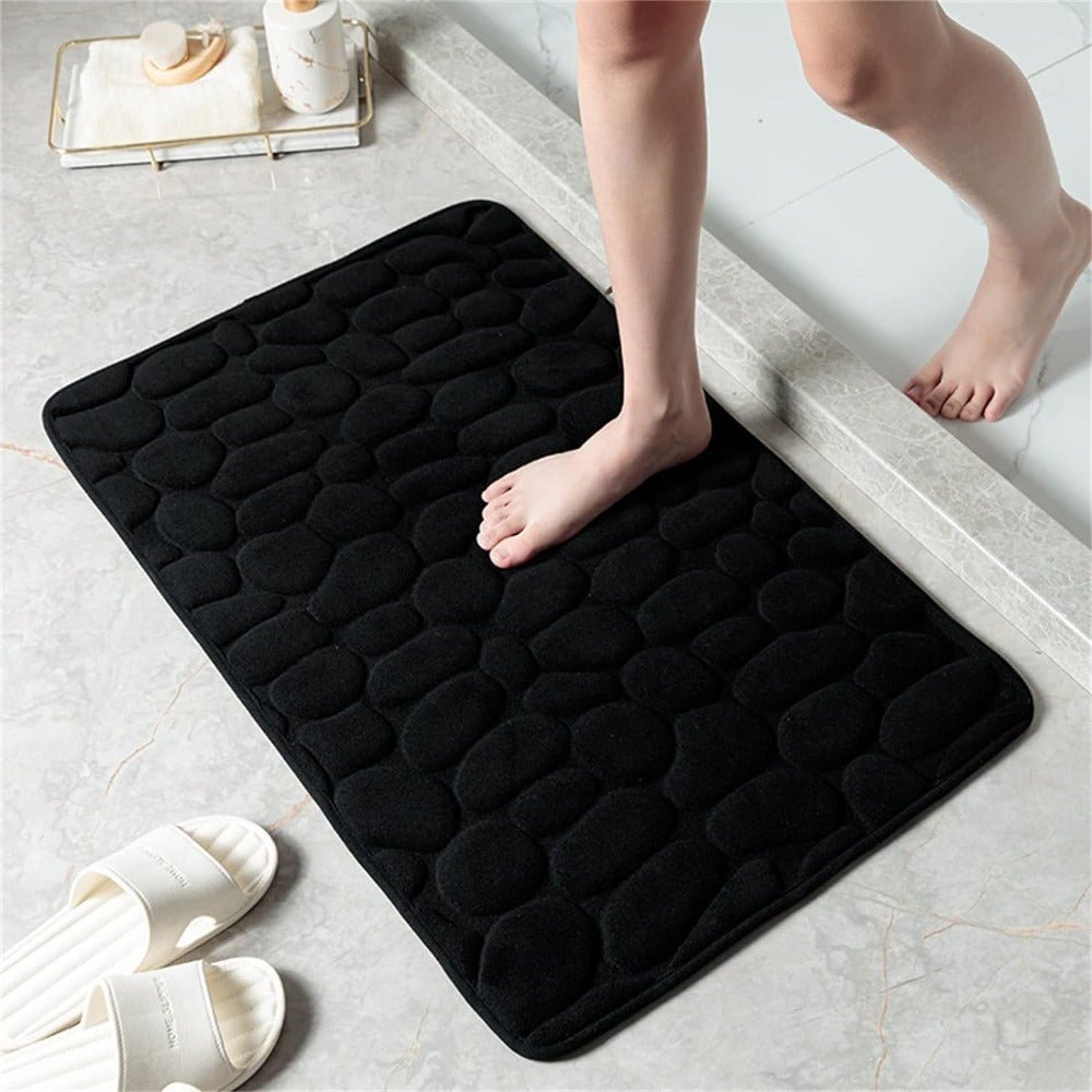 Ultra - Soft Bath Mat with Quick - Drying Absorbency - Bath Mat - Black - Oaksoho
