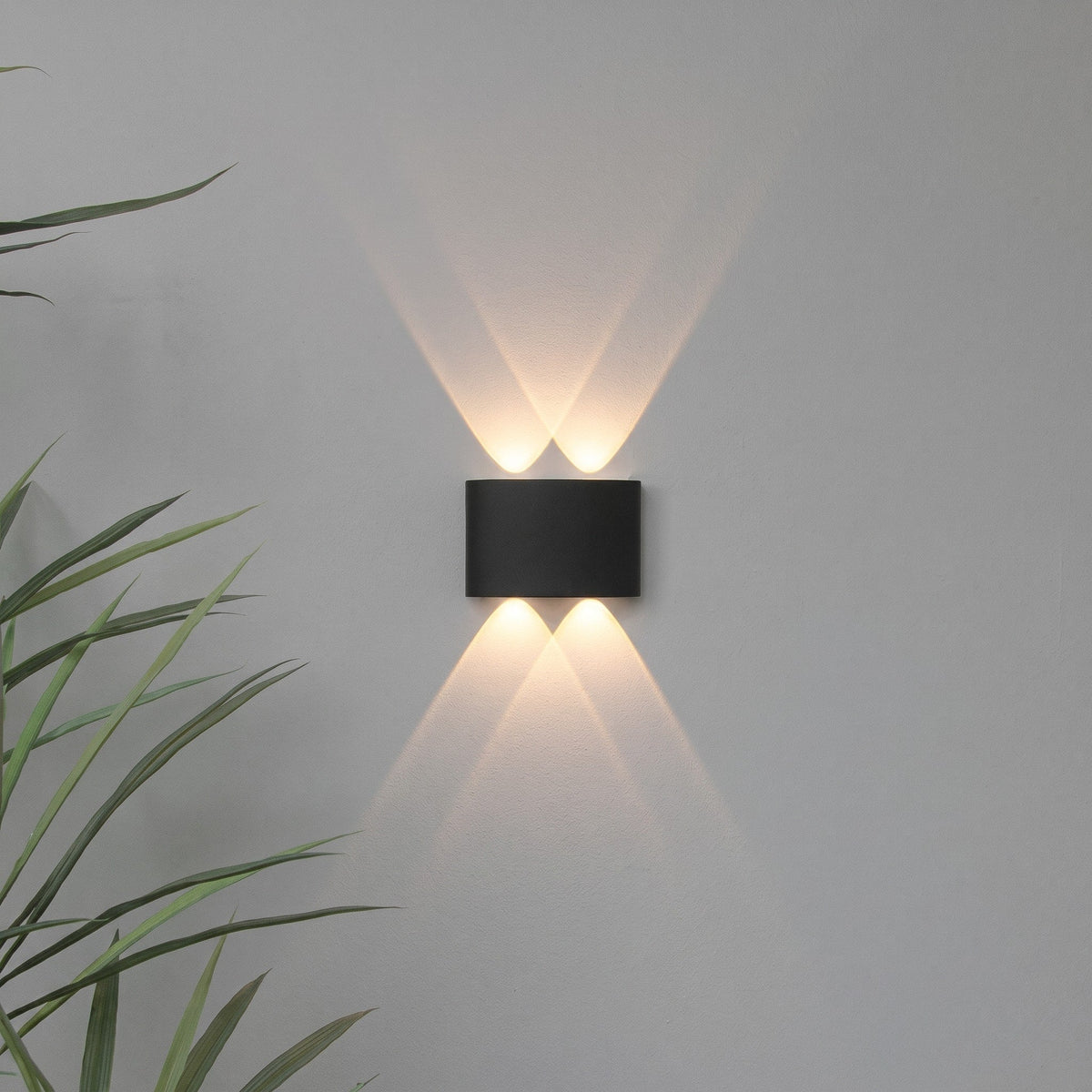 Up Down LED Wall Light for Indoor and Outdoor Use - Wall Light Fixtures - Black - Oak Soho