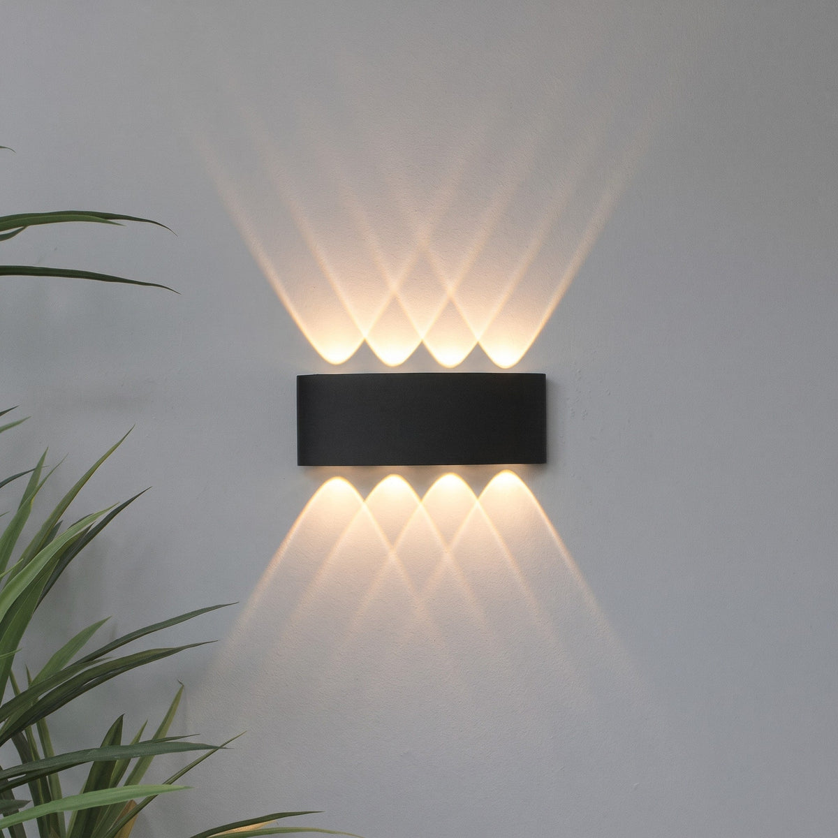 Up Down LED Wall Light for Indoor and Outdoor Use - Wall Light Fixtures - Black - Oak Soho